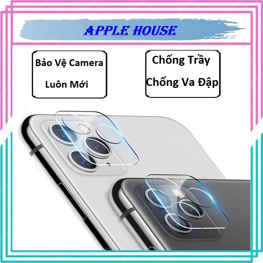 Kính cường lực bảo vệ chống xước camera Iphone 7 Đến 12 ProMax- Apple  House