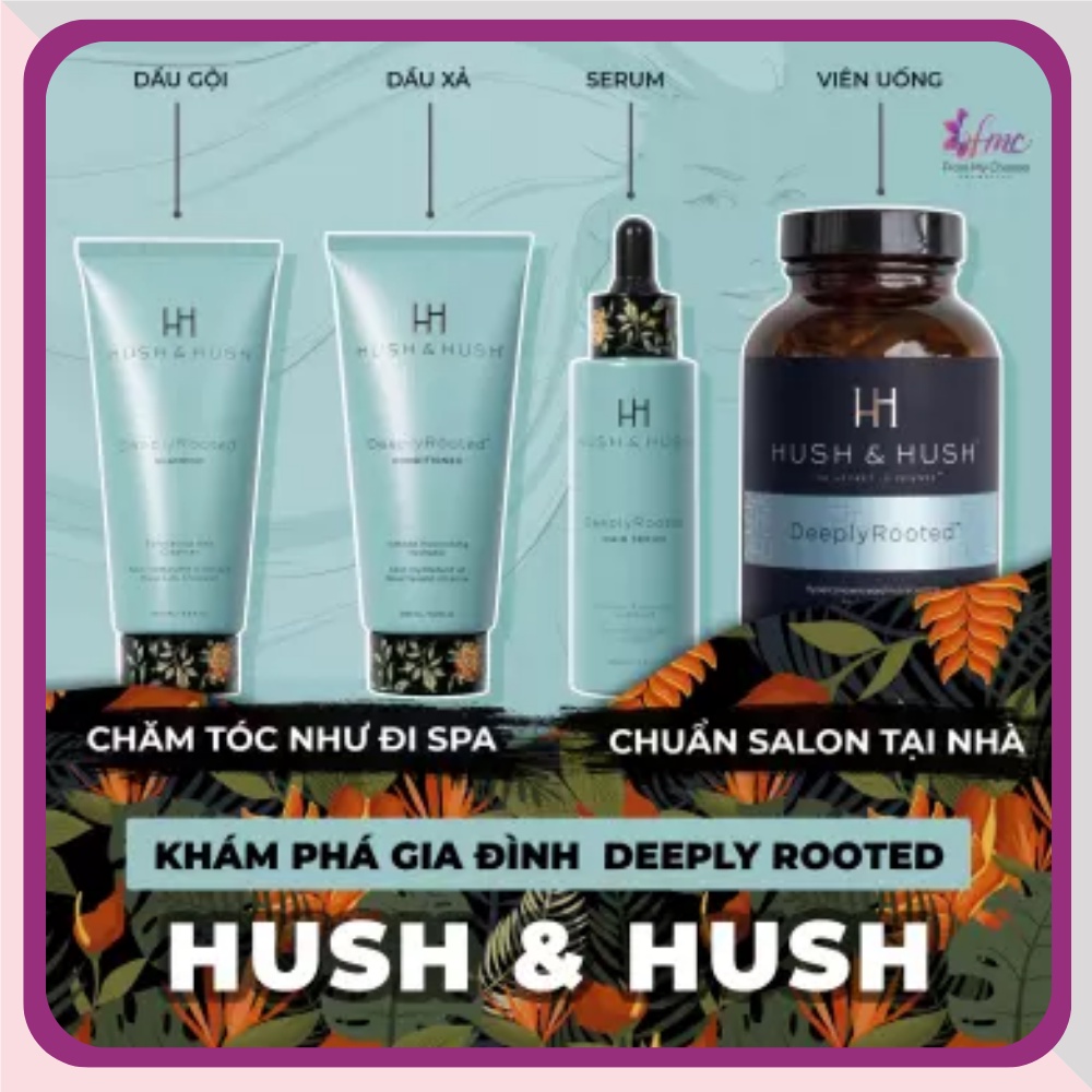 Hush&amp;Hush Sản phẩm chăm sóc mọc tóc, dầu gội, dầu xả, serum, viên uống hush&amp;hush DeeplyRooted - DMP Derma Touch