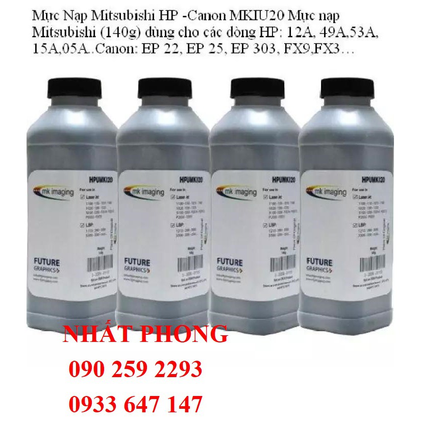 Mực nạp 12A - Canon 2900 - HP 1020 Mitsu