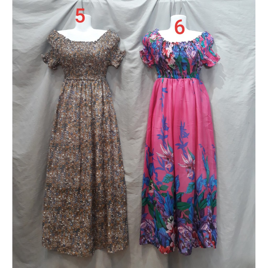 maxi trễ vai, đầm bẹt vai [trên 20 màu] | BigBuy360 - bigbuy360.vn