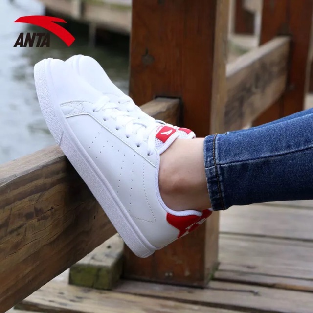 Giày sneaker trắng basic nữ chính hãng Anta (ảnh thật ở cuối)