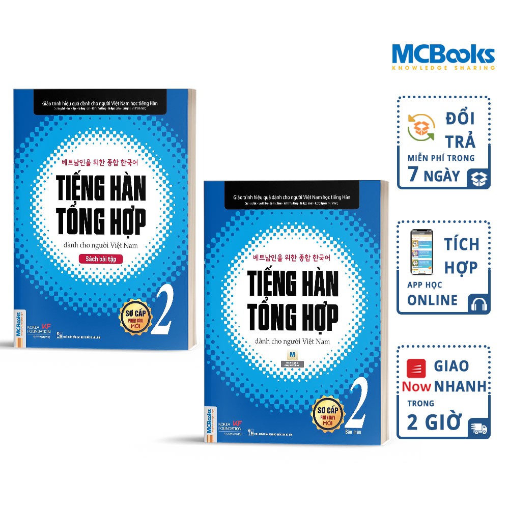 Sách - Combo Tiếng Hàn Tổng Hợp Dành Cho Người Việt Nam - Sơ Cấp 2 - Học Kèm App Online