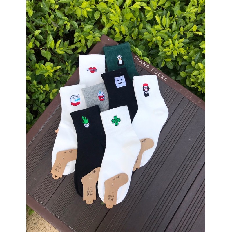 Tất Icon thêu siêu ciu - ảnh thật