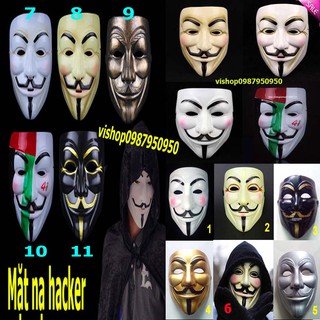 Mặt Nạ Hóa Trang Hacker Vàng Bạc
