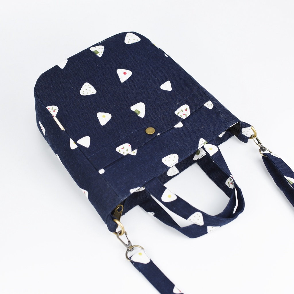 Túi xách nhỏ có quai đeo chéo xinh xắn, nhiều ngăn tiện dụng vải canvas hoạ tiết TÚI TANA - TOMATO HANDMADE