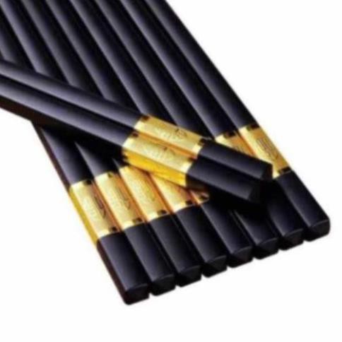 Bộ 10 Đôi Đũa Mạ Vàng, Đũa Hợp Kim Chống Mốc Hàn Quốc