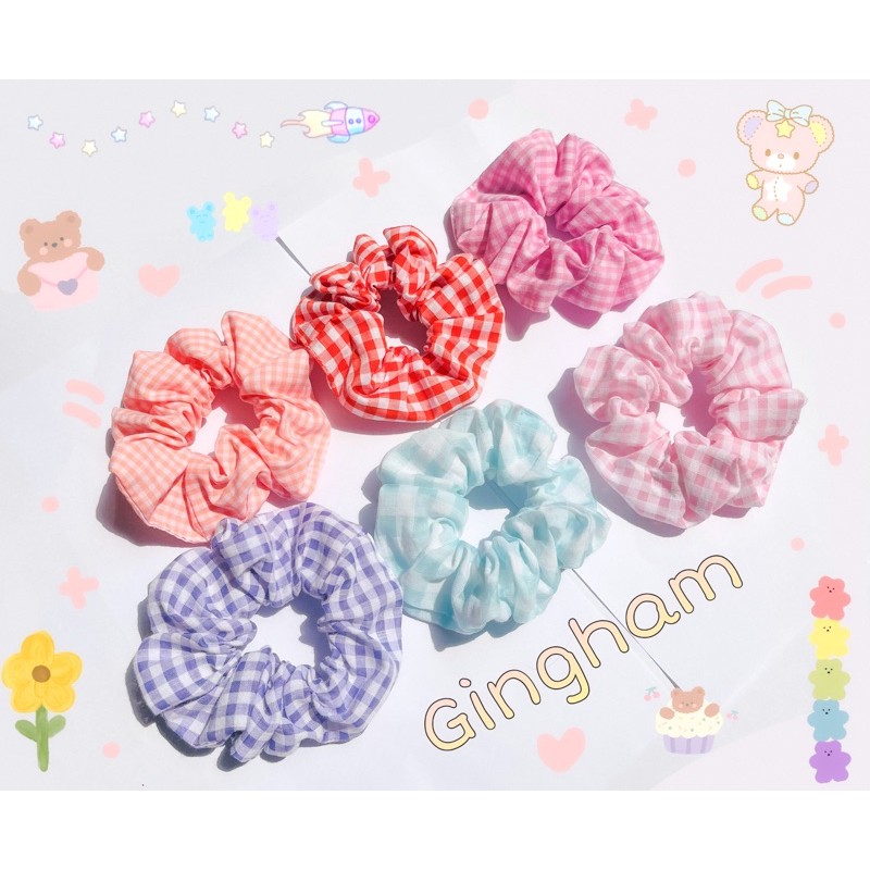 💓SCRUNCHIES DÂY BUỘC TÓC CARO ❤️