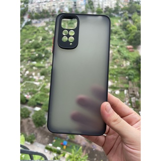 Ốp lưng cho Xiaomi Redmi Note 11 , Note 11S 4G, Note 11 Pro lưng nhám, che camera ( đen)