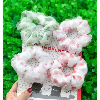 Buộc tóc SCRUNCHIES trái cây 2 lớp siêu xinh