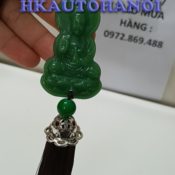 Khánh Treo Xe Ô Tô Phong Thủy Tượng Phật Bà Quan Thế Âm Ngồi Đài Sen