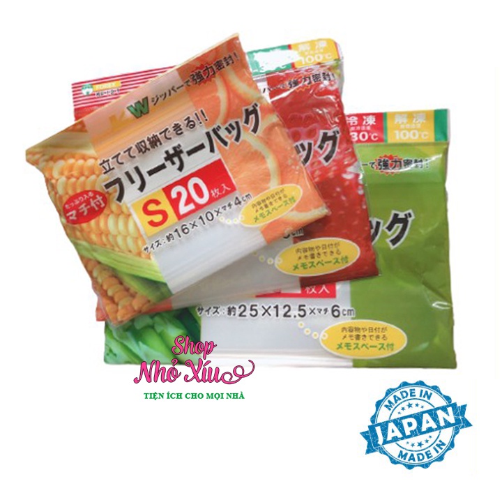 Túi zip bảo quản thực phẩm Nhật bản có 2 đường zip xịn xò và chắc chắn