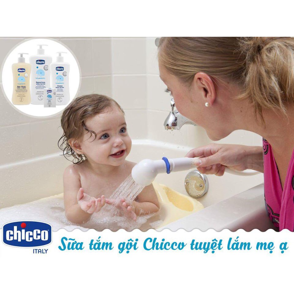 Sữa tắm gội chiết xuất Yến mạch 0M+ Chicco chai du lịch 50ml