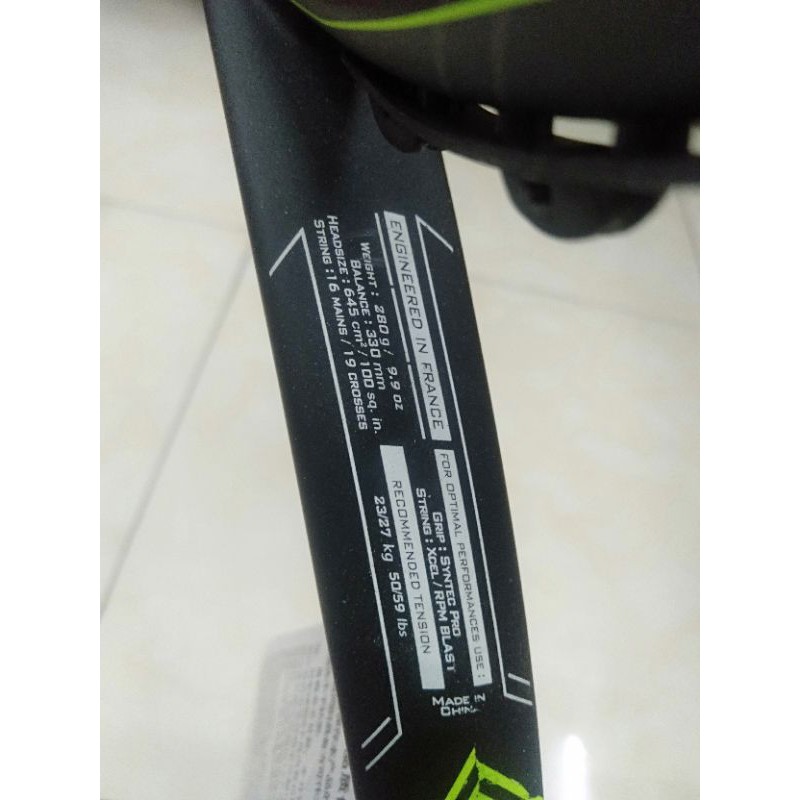 vợt babolat pure aero 280g(tặng dây đan,quấn cán)