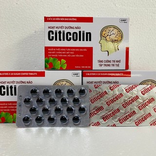 Hoạt huyết dưỡng não Citicolin Coenzym Q10 hộp 100 viên chính hãng hàng y hình