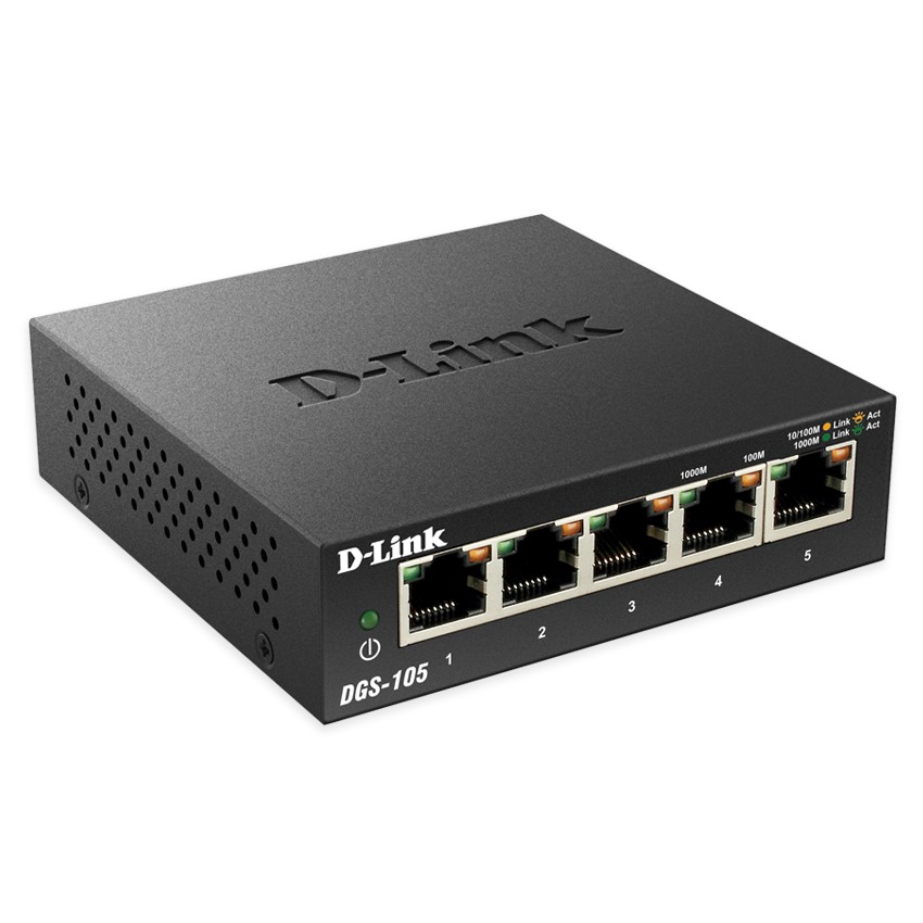 Switch D-Link DGS-105 10/100/1000M RJ45 - Hàng Chính Hãng