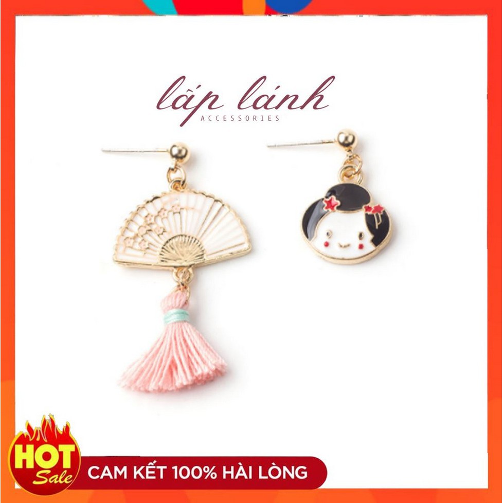 [Có sẵn] BÔNG TAI KHUYÊN TAI HỌA TIẾT DỄ THƯƠNG HANDMADE HÌNH KEM BÁNH RÁN SON MÔI PHONG CÁCH HÀN QUỐC BT42