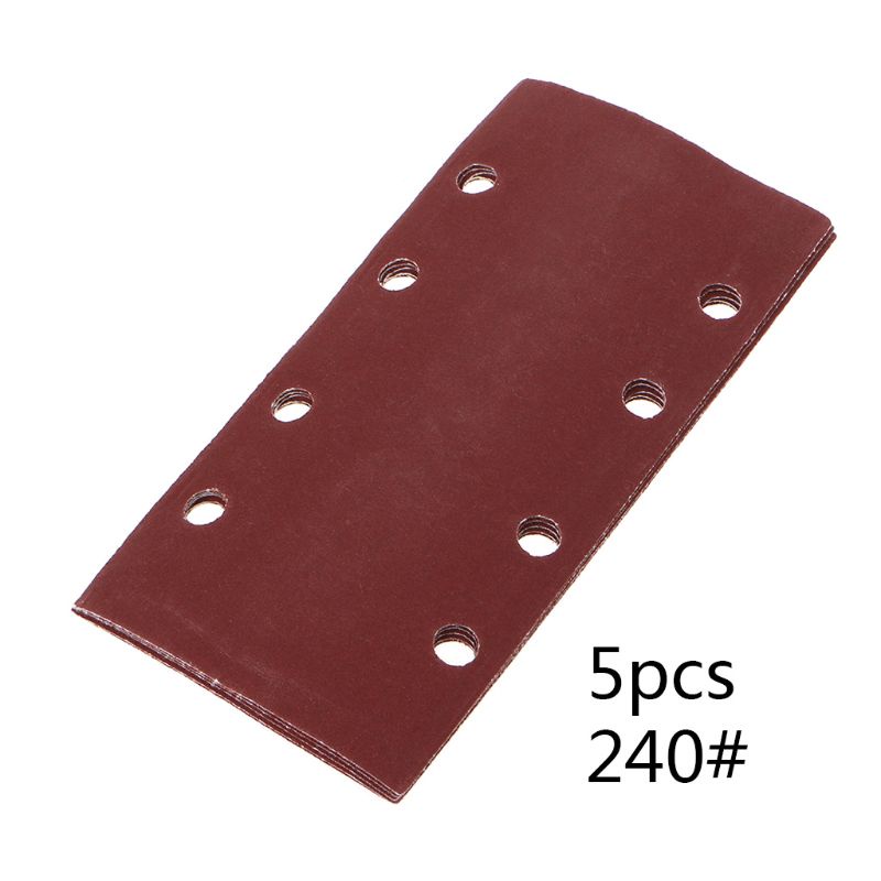 Set 5 Tấm Giấy Nhám Tự Dính Hình Vuông 8 Móc Và Vòng Nhẫn