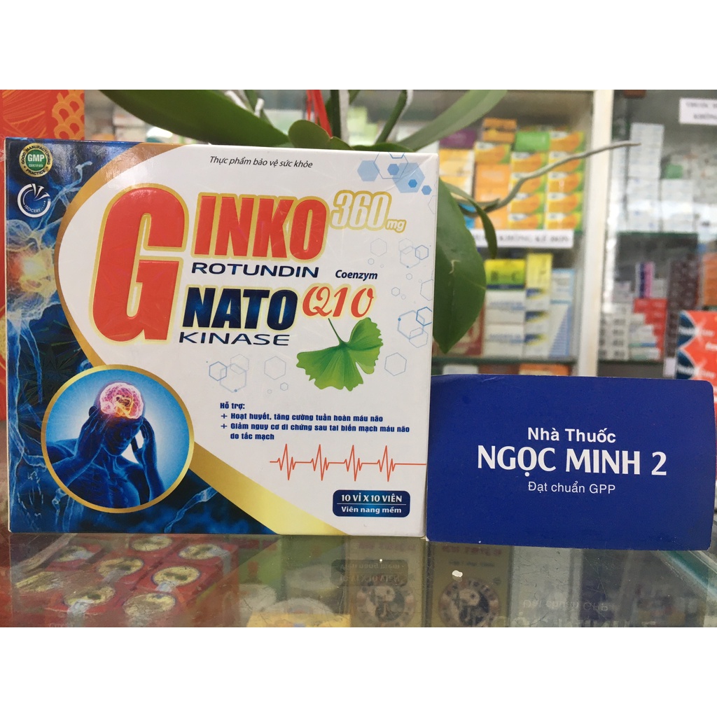 ✅ [Chính Hãng] Ginko Rotudin nato kinase Q10 hỗ trợ hoạt huyết, tăng cường tuần hoàn máu não