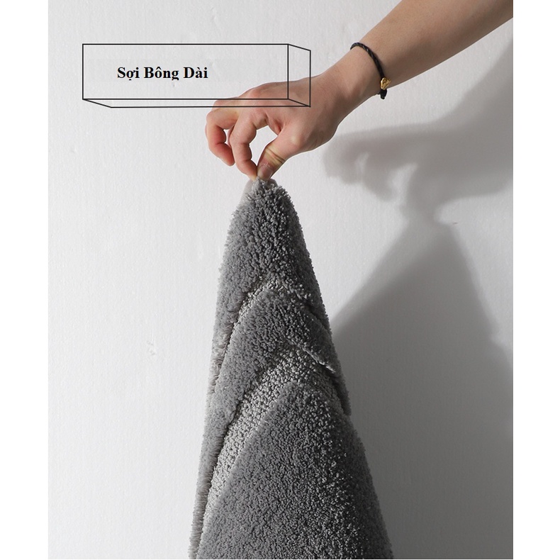 Thảm Lau Chân Thảm Decor Sợi Bông Cotton Siêu Mềm Mại Cao Cấp