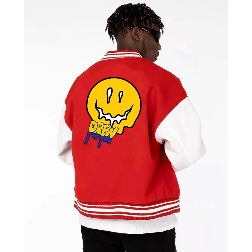 Áo Varsity Jacket DREW - Áo Khoác Bomber DREW 4 Màu phối bo Siêu Hot ( có form rộng XL ) - LP.STORE