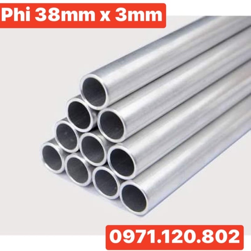 Ống nhôm A6061 phi 38mm x 3mm x3m