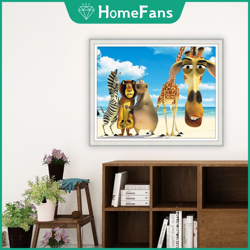 DISNEY Bộ Tranh Đính Đá 5D Tự Làm Hình Công Chúa Mickey Hoạt Hình Trang Trí Nhà Cửa 50x40cm