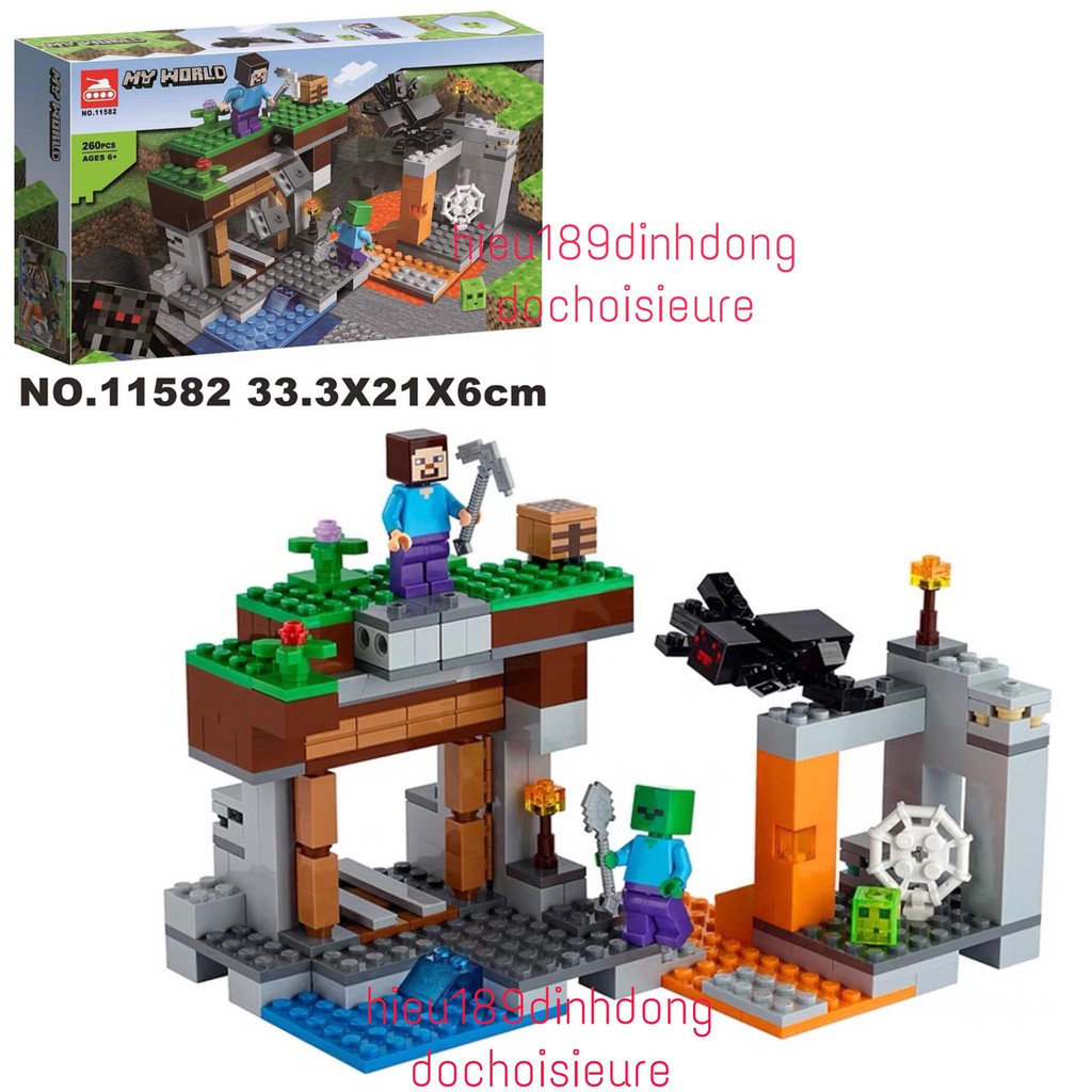 Lắp ráp xếp hình Cuộc phiêu lưu của Steve và nhện 21166 11582