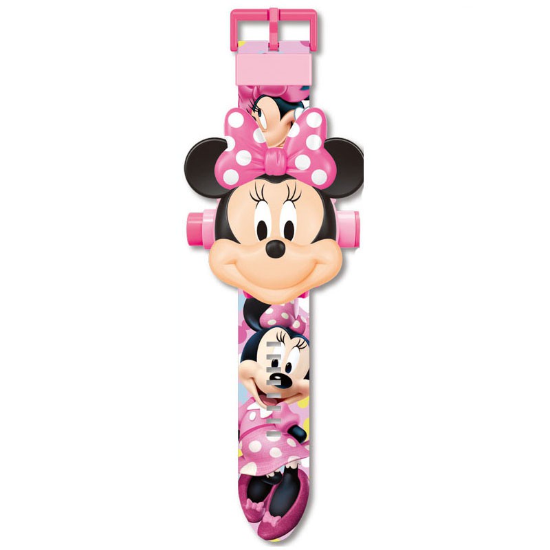 Đồng hồ điện tử đeo tay chiếu 24 hình 3D Projector Watch cô chuột Minnie Mouse