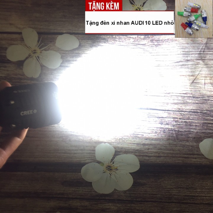 Đèn LED trợ sáng L6X cho Ô tô, xe máy G215 -TK25 - Tặng kèm đèn xi nhan Audi 10 Led