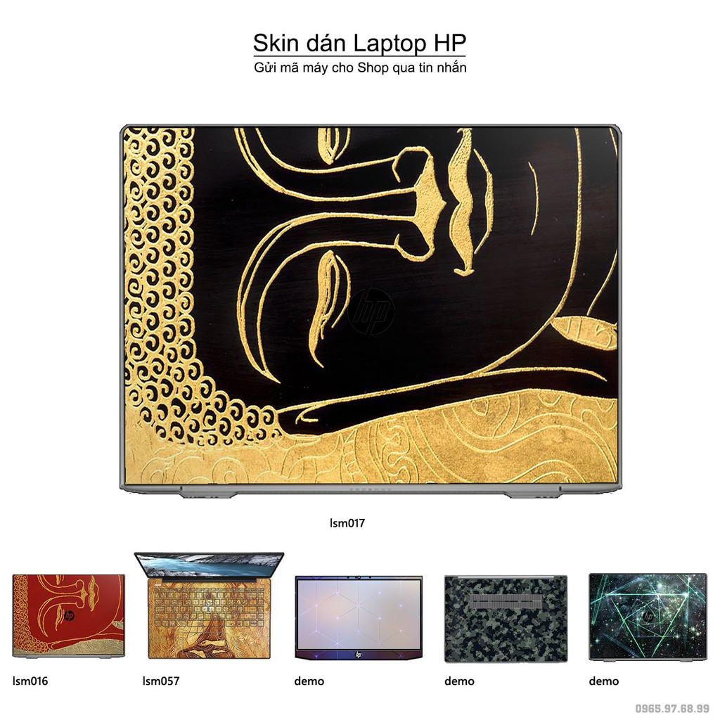 Skin dán Laptop HP in hình Đức Phật (inbox mã máy cho Shop)