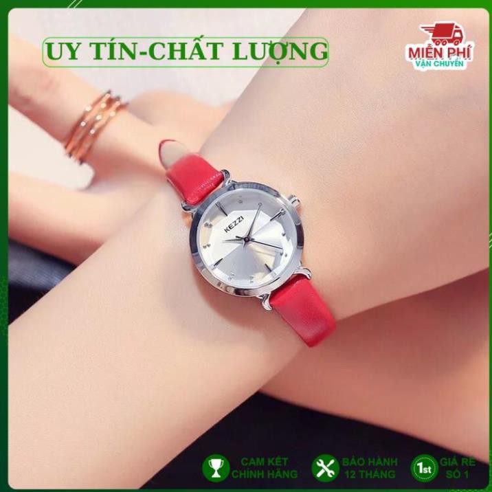 [HÀNG CAO CẤP] Đồng hồ nữ Kezzi 1651 hàng chính hãng dây da nhỏ xinh mini