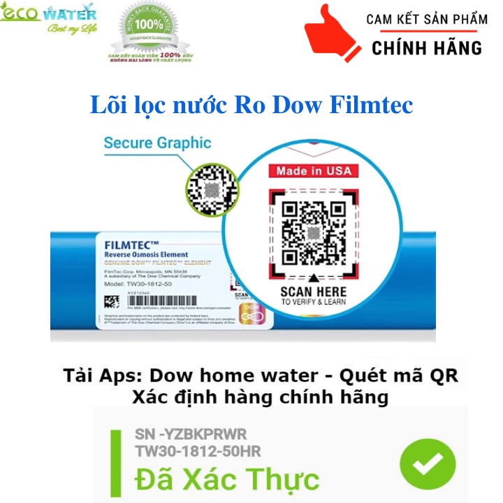 Màng lọc nước Ro dow Karofi chính hãng - Ecoro001