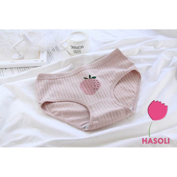 Quần Lót Nữ Cotton Kháng Khuẩn Y Tế Mềm Thoáng Hình Dâu Hồng S65 | BigBuy360 - bigbuy360.vn