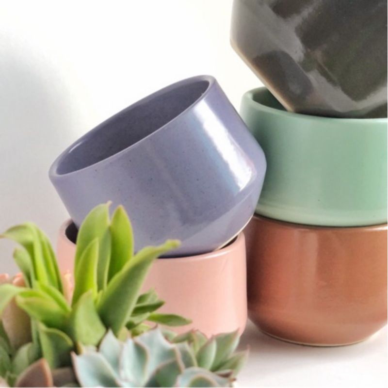 Chậu trồng sen đá, xương rồng,cẩm nhung - Chậu kim cương