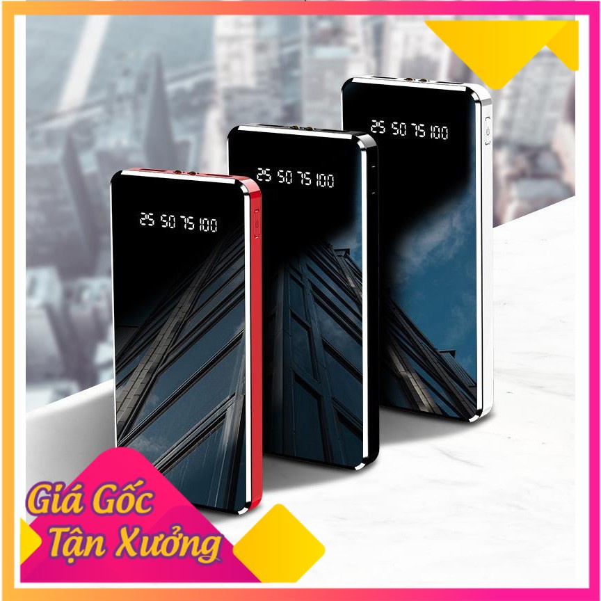 PIN SẠC DỰ PHÒNG 30000MAH TẶNG KÈM CÁP SẠC CỰC NHANH CHÓNG - THIẾT KẾ MẶT GƯƠNG CAO CẤP |GiaHuong