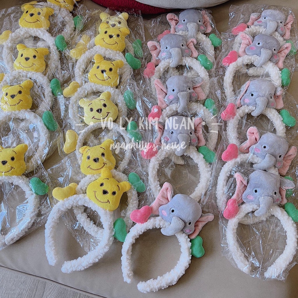 Cài tóc Voi và gấu Pooh