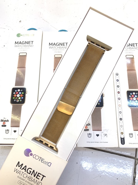 [Mã ELFLASH5 giảm 20K đơn 50K] [Đã có màu xanh rêu] Dây thép milan Apple Watch size 38- 40-42-44mm chính hãng COTEet.CI