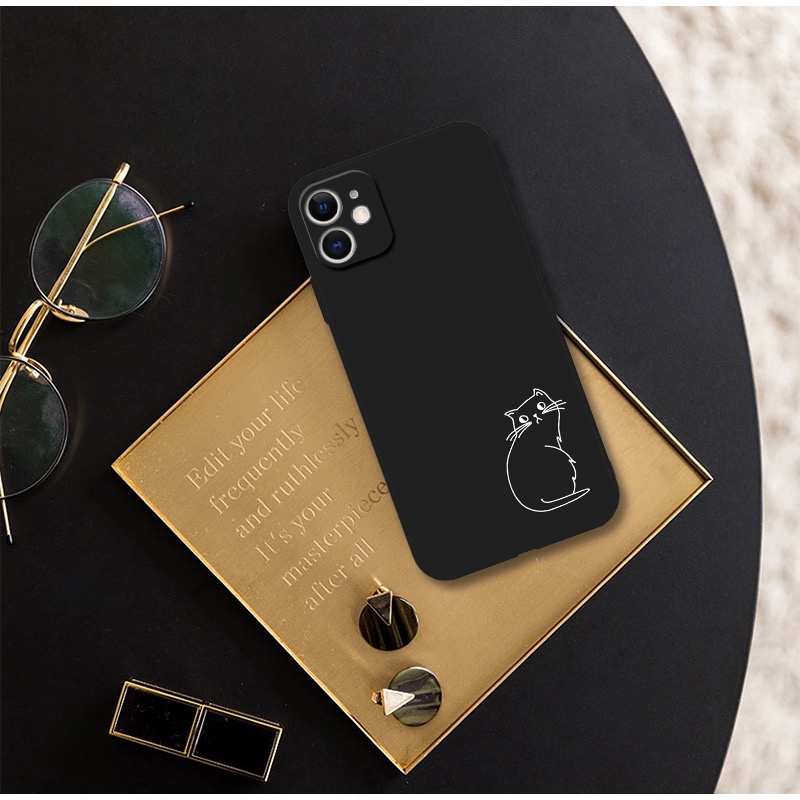 Ốp Điện Thoại Mềm In Hình Mèo Dễ Thương Cho iPhone 14 15 Pro 13 mini 11 Pro Max 6s 7 8 Plus 12 Pro Xs Max XR X SE2