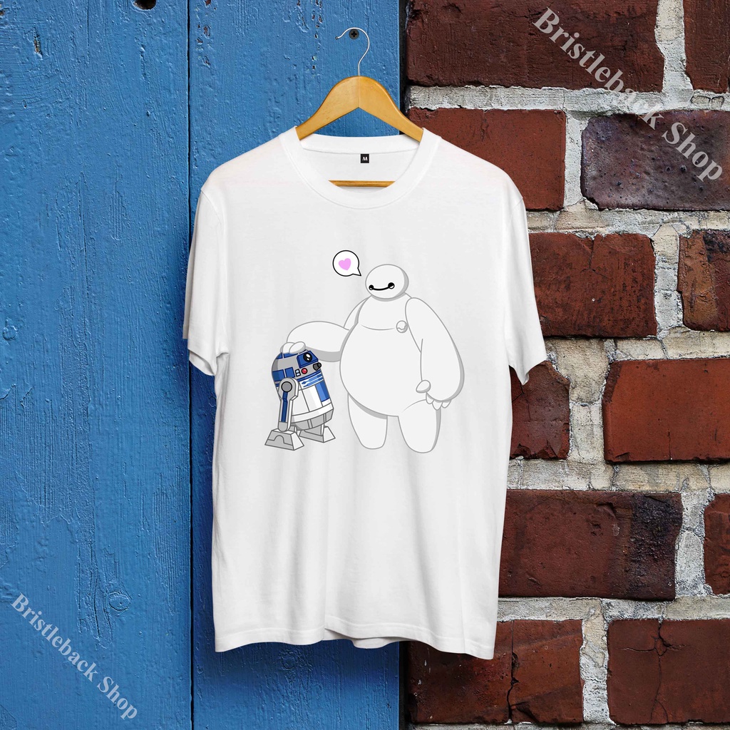 Áo Phông Baymax Big Hero 6 cho bé Cotton thời trang cá tính thoáng mát năng động O42BH6014