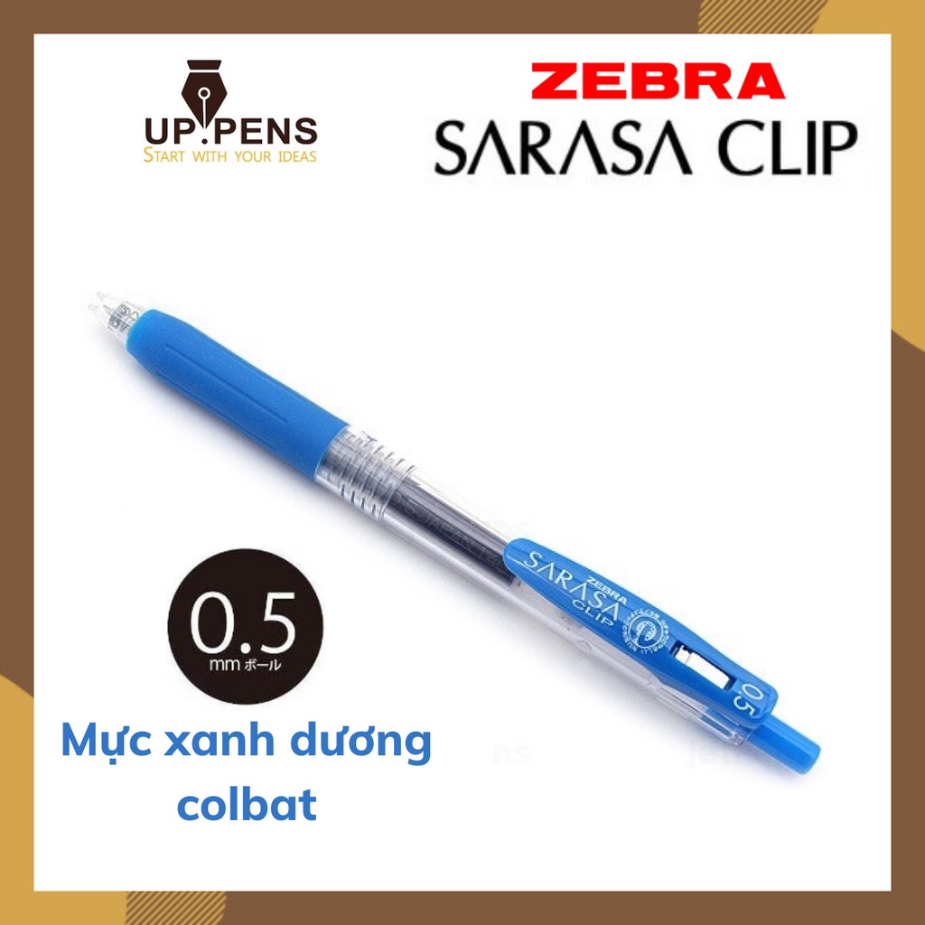 Bút gel Zebra Sarasa Clip - Metal tip 0.5mm - Màu xanh dương (Cobalt Blue)
