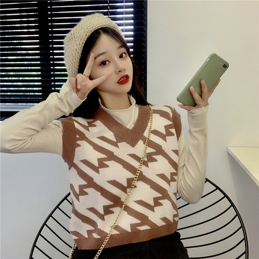 Áo Khoác Len Không Tay Thời Trang Mùa Thu Hàn Quốc Dành Cho Nữ | BigBuy360 - bigbuy360.vn