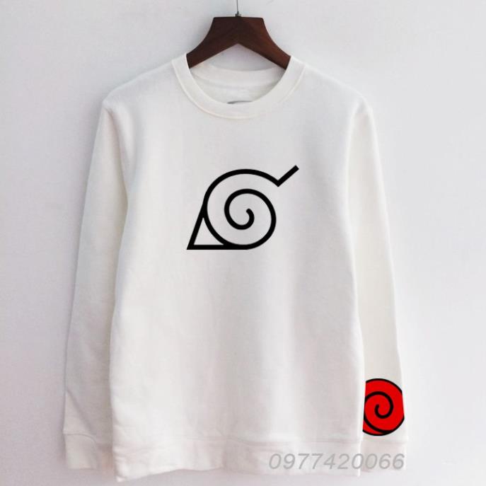 áo sweater Naruto gia tộc Uzumaki phản quang, áo thu đông Naruto Uzumaki