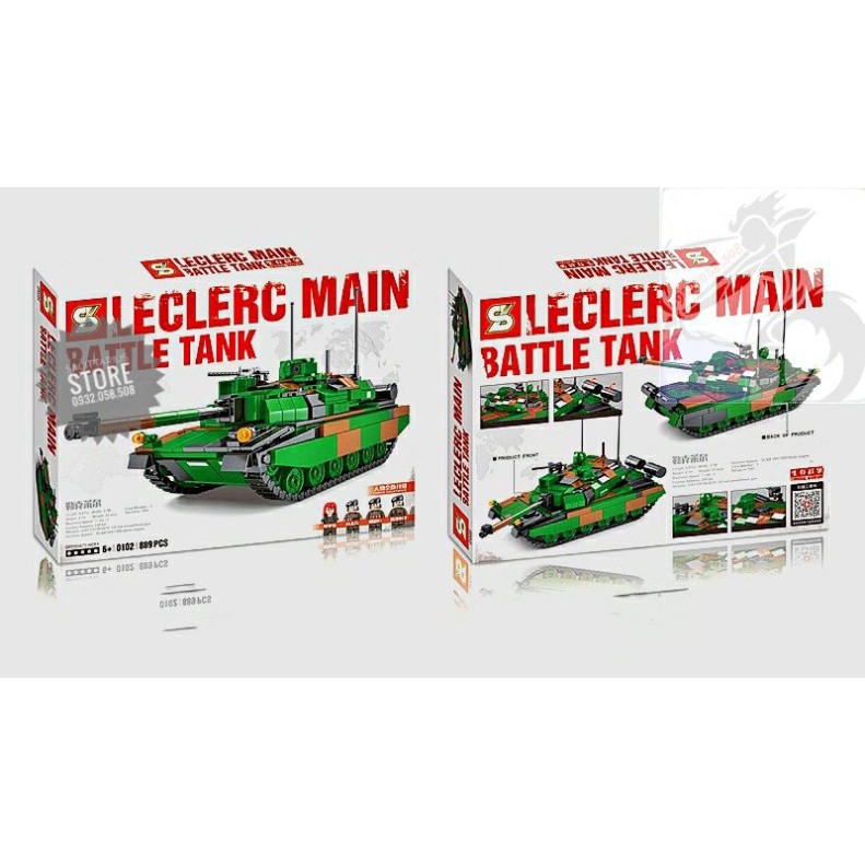 Lego SY-0102 Lắp Ráp Xe Tank LECLERC