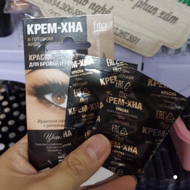 nhuộm đen mi mày thảo dược Nga