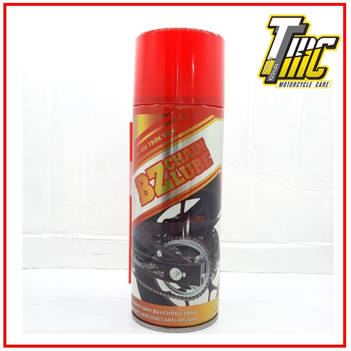 Xịt dưỡng sên BZ Chain Lube 450ml hàng Chính Hãng, đậm đặc , ko văng