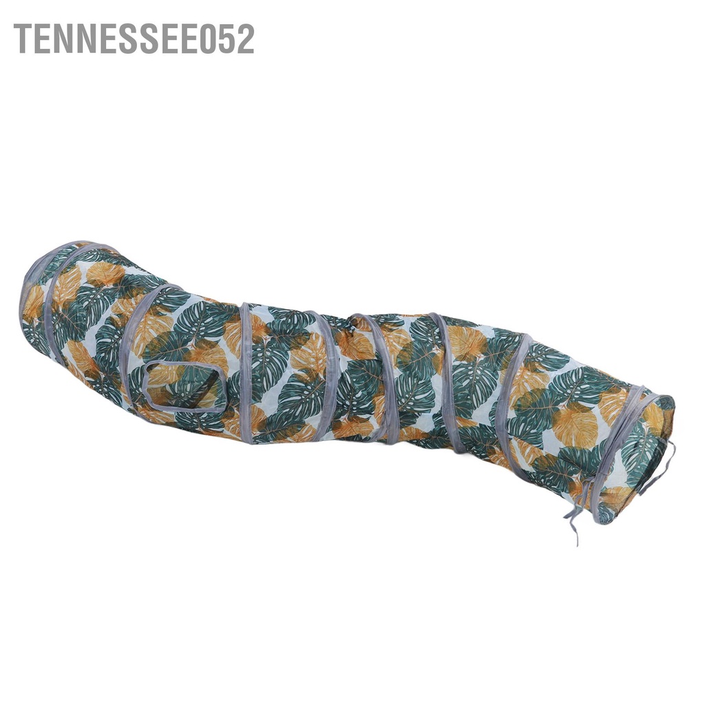 Tennessee052 Cat S Tunnel Tube In Wild Leaf Dày có thể thu gọn Đường hầm cho vật nuôi nhỏ di động