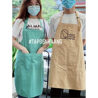 [Nhà của Ang] Có sẵn Tạp dề màu xanh mint xanh ngọc - tạp dề màu pastel