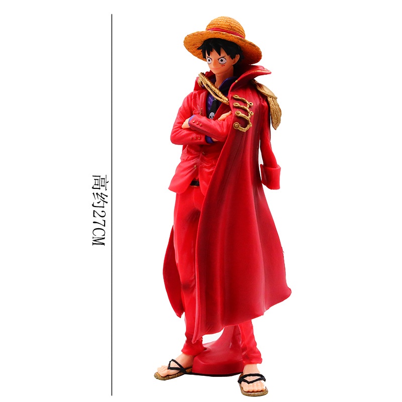 Mô Hình Nhân Vật Luffy Mặc Áo Choàng Đỏ Trong One Piece Kỷ Niệm Lần Thứ 20