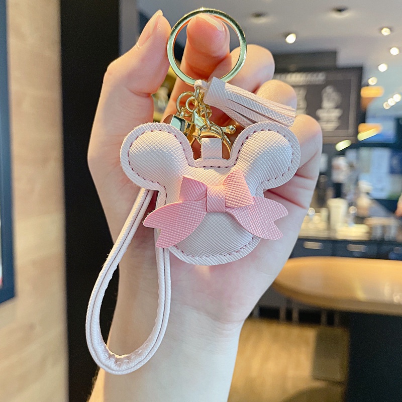 Vòng Tay Da PU Mặt Hình Đầu Chuột Mickey Đáng Yêu Sáng Tạo