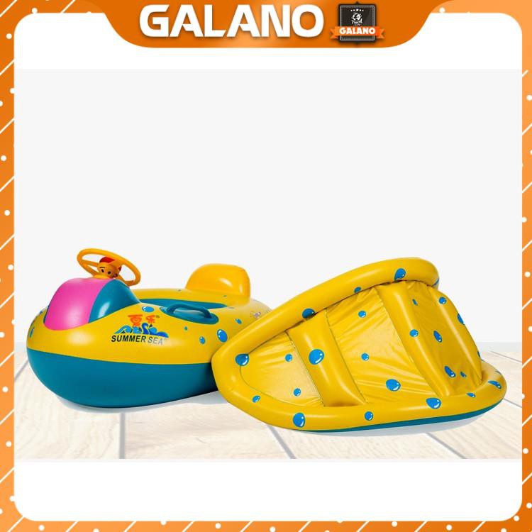 Phao Bơi Trẻ Em GALANO Dáng Du Thuyền Có Mái Che Và Còi Bấm Xỏ Chân Chống Lật An Toàn Cho Bé SS-001123